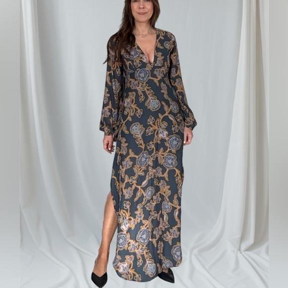 Free People Maxi Dress Floral Paisley Print - Picture 1 of 14